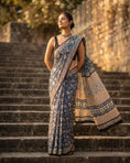 Load image into Gallery viewer, Neelkamal Blockprint Saree
