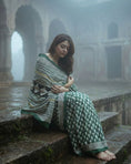 Load image into Gallery viewer, Meghdoot Emerald Handblock Saree