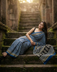 Load image into Gallery viewer, Neelvandana Ajrakh Border Saree