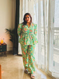 Load image into Gallery viewer, Aqua Green Printed Co-ord Set