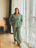 Load image into Gallery viewer, Green Striped Co-ord Set