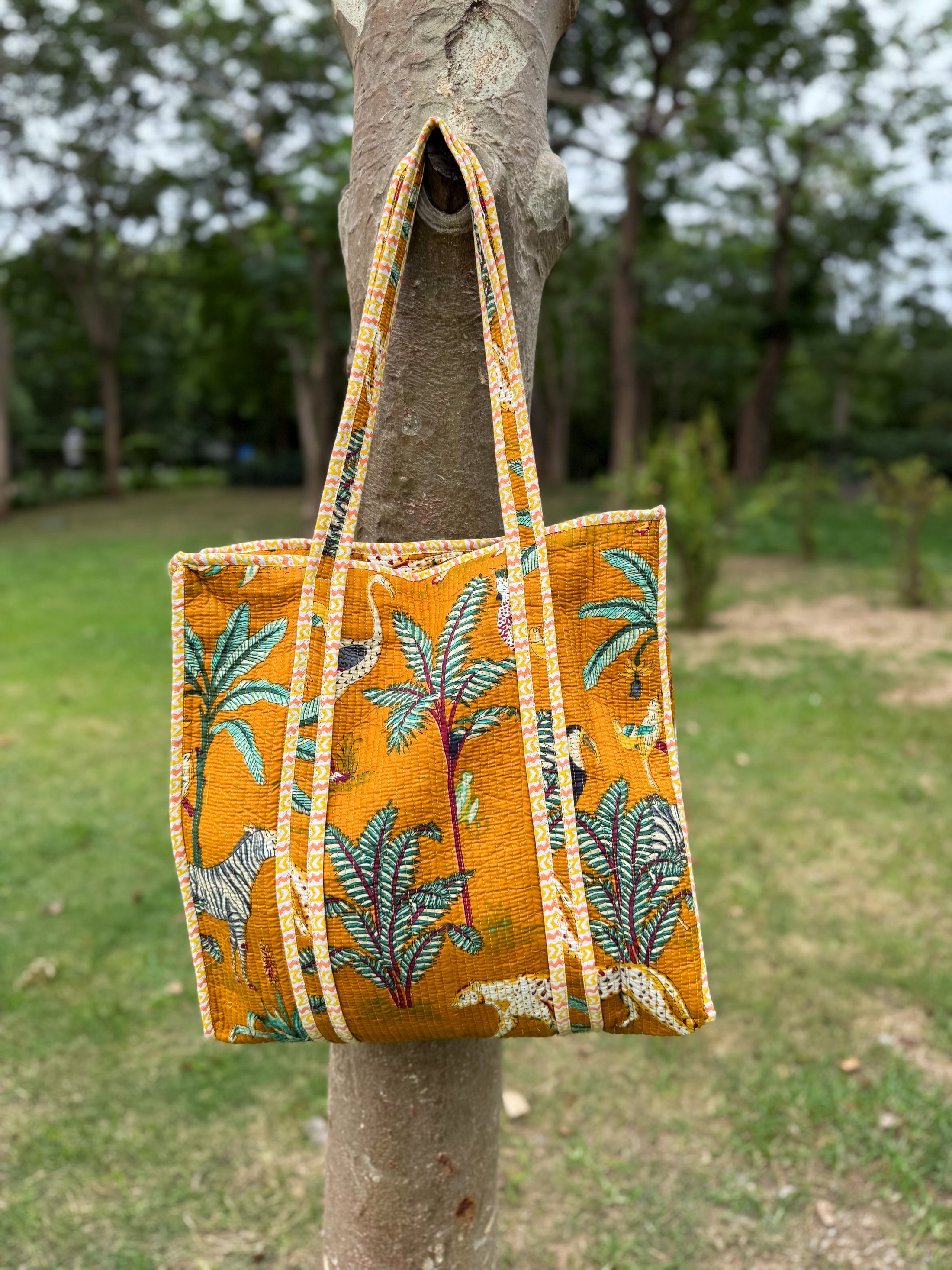 Golden Jungle Tote Bag