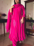 Load image into Gallery viewer, Geet Fuchsia Hand-Embroidered Kurta Set