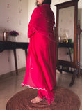 Load image into Gallery viewer, Nisha Ruby Pink Pearl-Embroidered Kurta Set