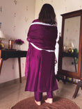 Load image into Gallery viewer, Paro Wine Hand-Embroidered Kurta Set