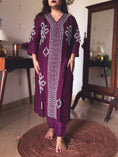 Load image into Gallery viewer, Paro Wine Hand-Embroidered Kurta Set