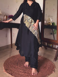Load image into Gallery viewer, Aisha Black & Gold Sequin Hand-Embroidered Kurta Set