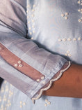 Load image into Gallery viewer, Tina Ice Blue Pearl-Embroidered Kurta Set