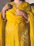 Load image into Gallery viewer, Basanti Mustard Yellow Hand-Embroidered Kurta Set