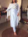 Load image into Gallery viewer, Chandni Powder Blue Hand-Embroidered Kurta Set