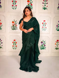 Load image into Gallery viewer, Green Fooljhadi Sari Set