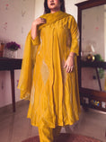 Load image into Gallery viewer, Geet Mustard Hand-Embroidered Kurta Set