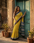 Load image into Gallery viewer, Kesar Rekha Handblock Saree
