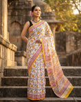 Load image into Gallery viewer, Sunehri Phool Handblock Saree
