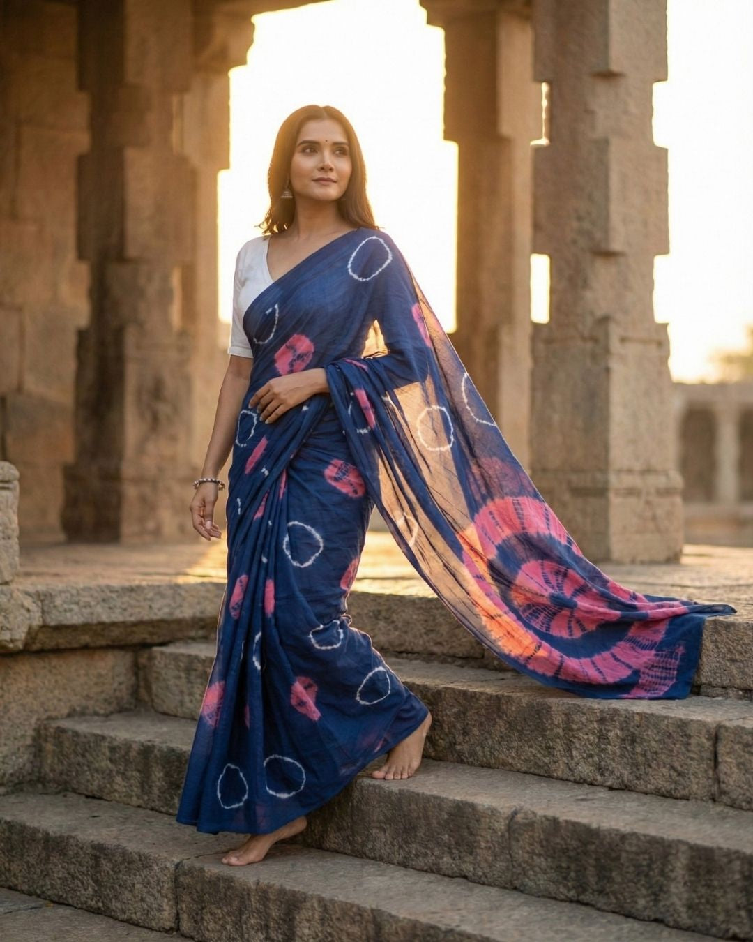 Neelchakra Shibori Saree
