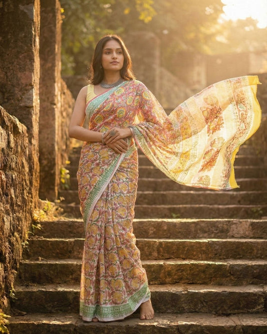 Phoolrani Pastel Saree