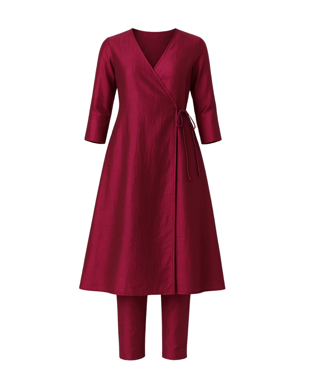Samvriti Kurta Set (Rani Pink)
