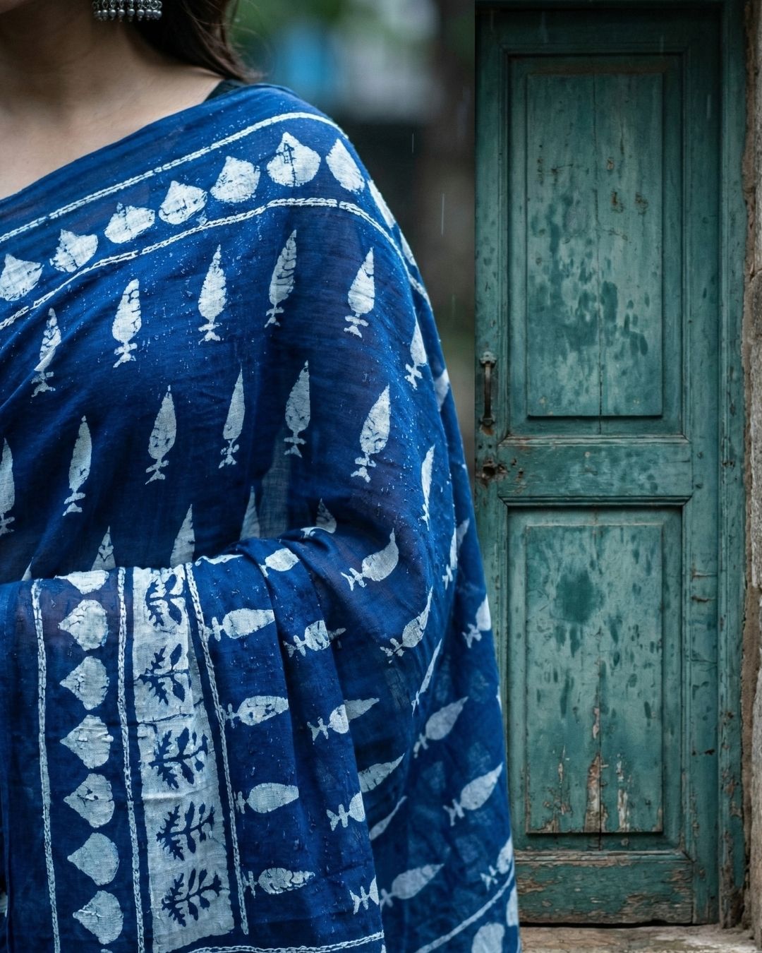 Varsha Neel Buta Saree