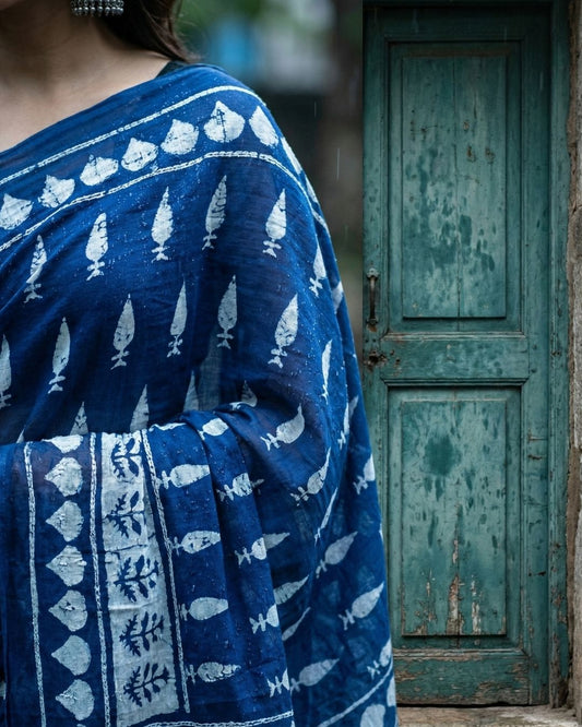 Varsha Neel Buta Saree