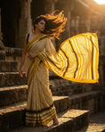 Load image into Gallery viewer, Sunehri Leher Striped Saree
