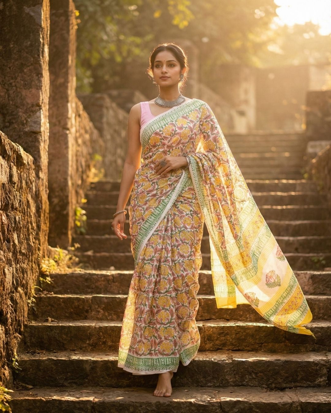 Gulbahaar Pastel Saree