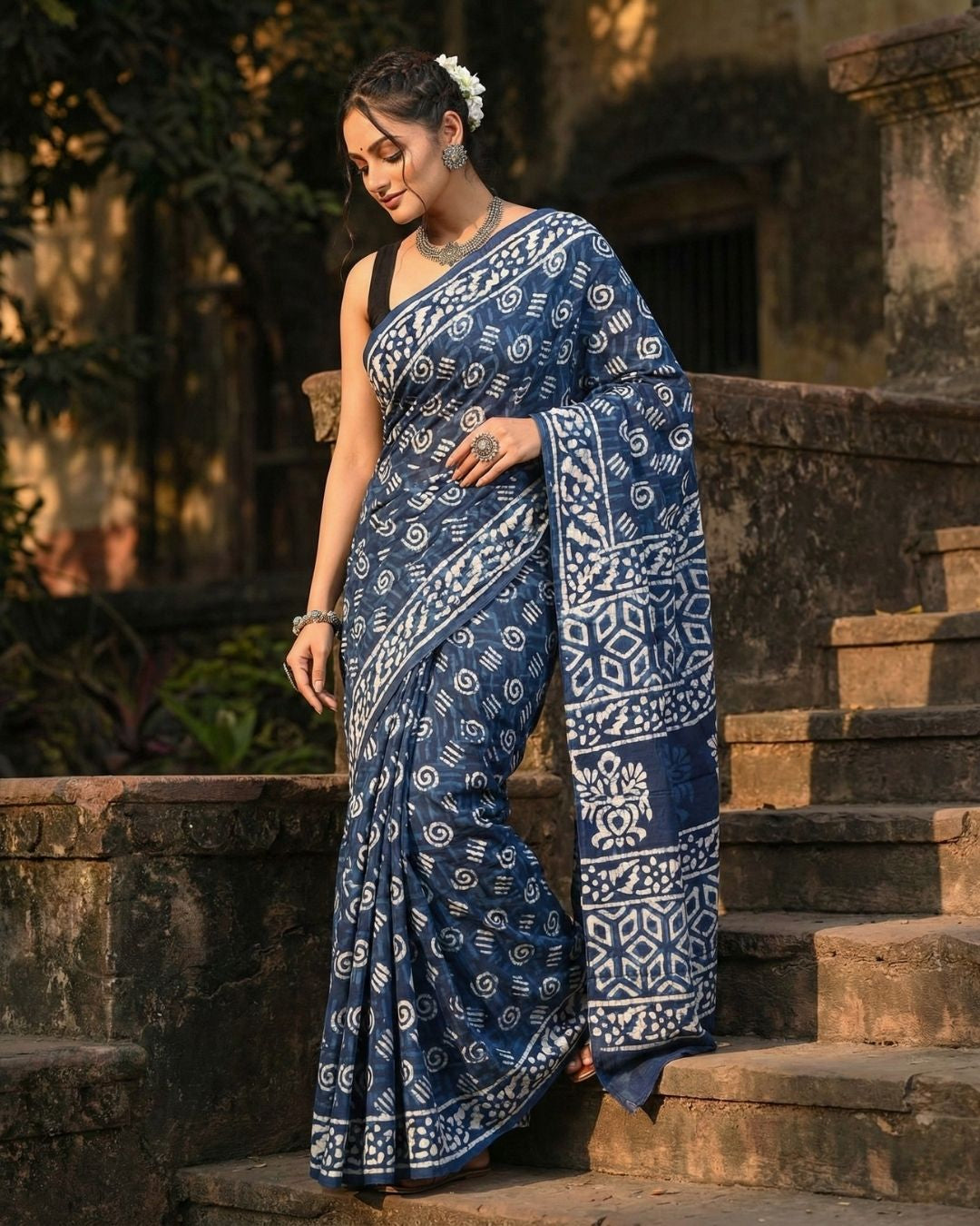 Indrasheel Ajrakh Saree