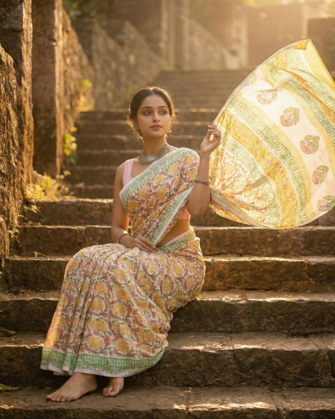 Gulbahaar Pastel Saree