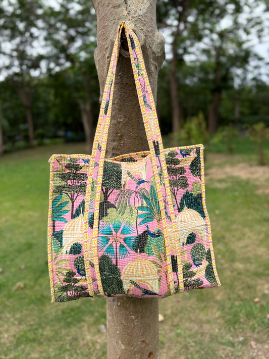 Peacock Darbar Tote Bag