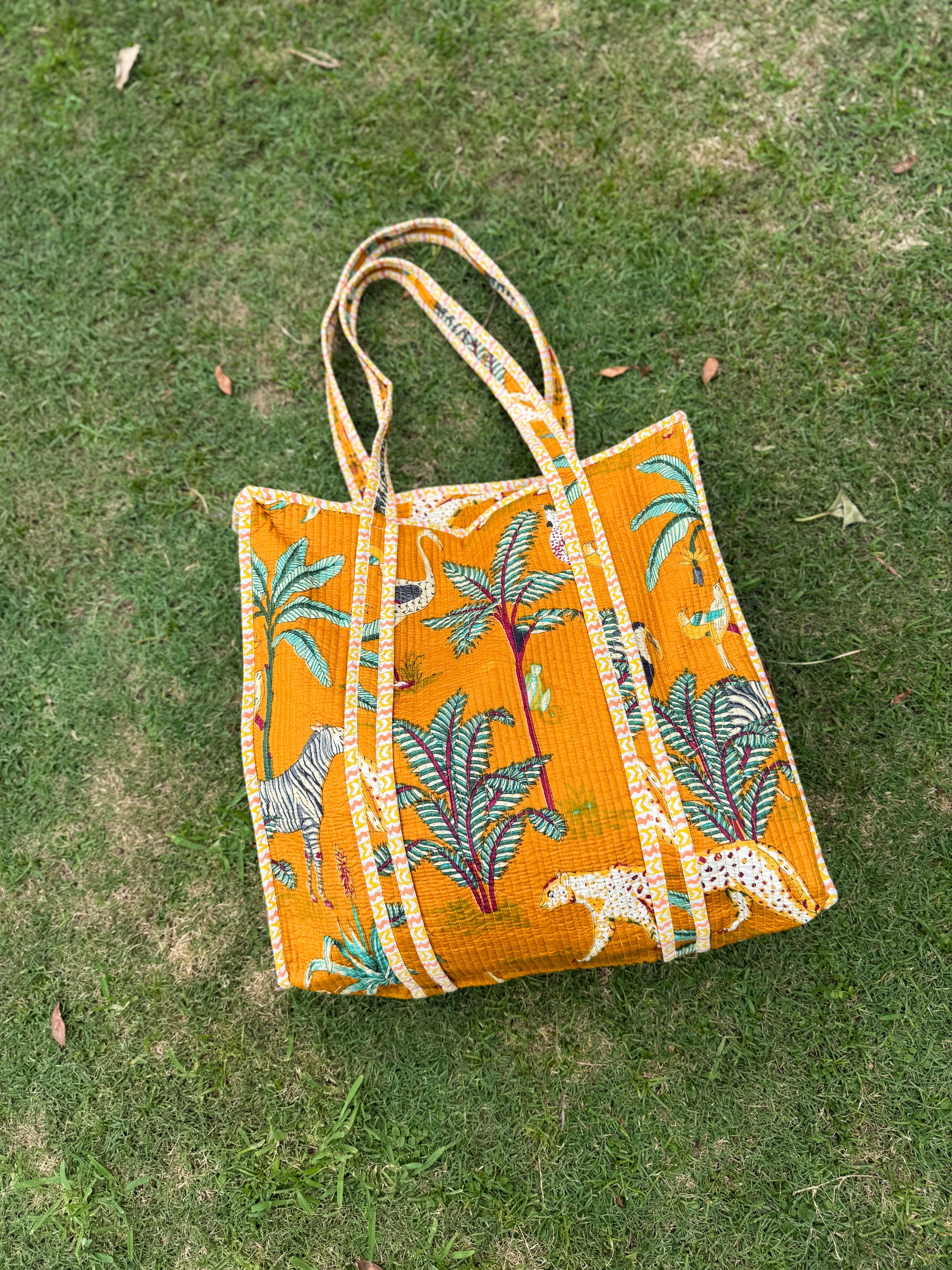 Golden Jungle Tote Bag