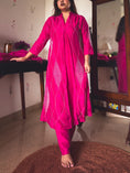 Load image into Gallery viewer, Geet Fuchsia Hand-Embroidered Kurta Set
