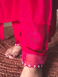 Load image into Gallery viewer, Nisha Ruby Pink Pearl-Embroidered Kurta Set
