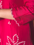 Load image into Gallery viewer, Nisha Ruby Pink Pearl-Embroidered Kurta Set
