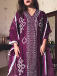 Load image into Gallery viewer, Paro Wine Hand-Embroidered Kurta Set
