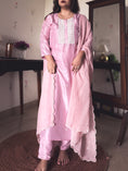 Load image into Gallery viewer, Pooja Blush Pink Hand-Embroidered Kurta Set
