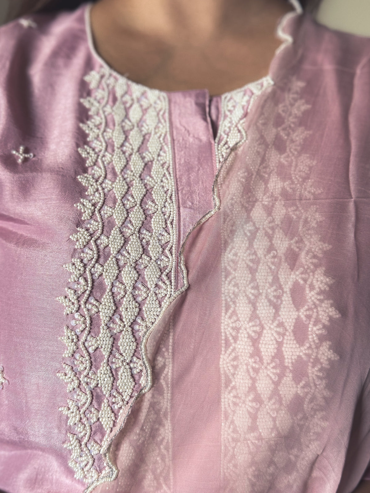 Pooja Blush Pink Hand-Embroidered Kurta Set
