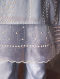 Load image into Gallery viewer, Tina Ice Blue Pearl-Embroidered Kurta Set
