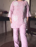 Load image into Gallery viewer, Shanaya Blush Pink Pearl-Embroidered Co-ord Set
