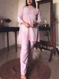 Load image into Gallery viewer, Shanaya Blush Pink Pearl-Embroidered Co-ord Set
