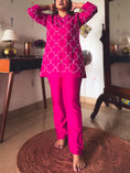 Load image into Gallery viewer, Geet Fuchsia Threadwork Co-ord Set
