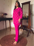 Load image into Gallery viewer, Geet Fuchsia Threadwork Co-ord Set
