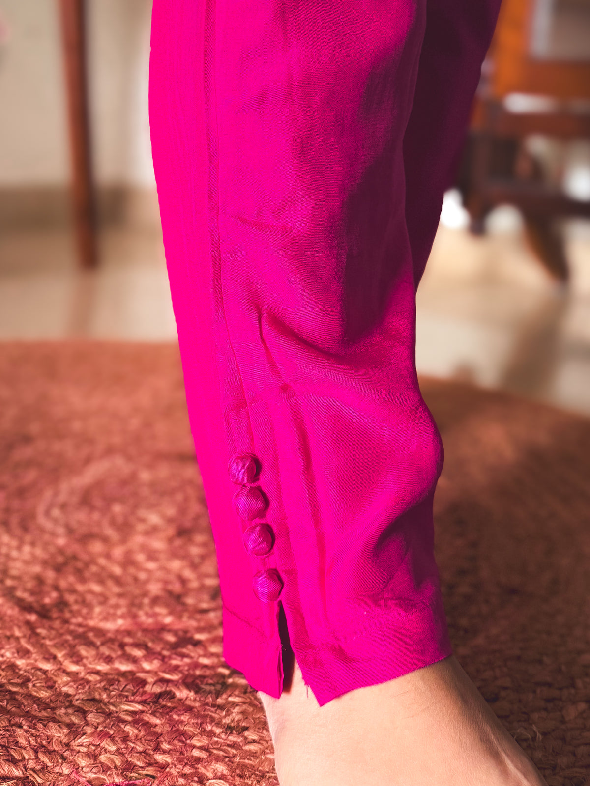 Geet Fuchsia Threadwork Co-ord Set