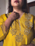Load image into Gallery viewer, Mastani Mustard Gold Hand-Embroidered Kurta Set
