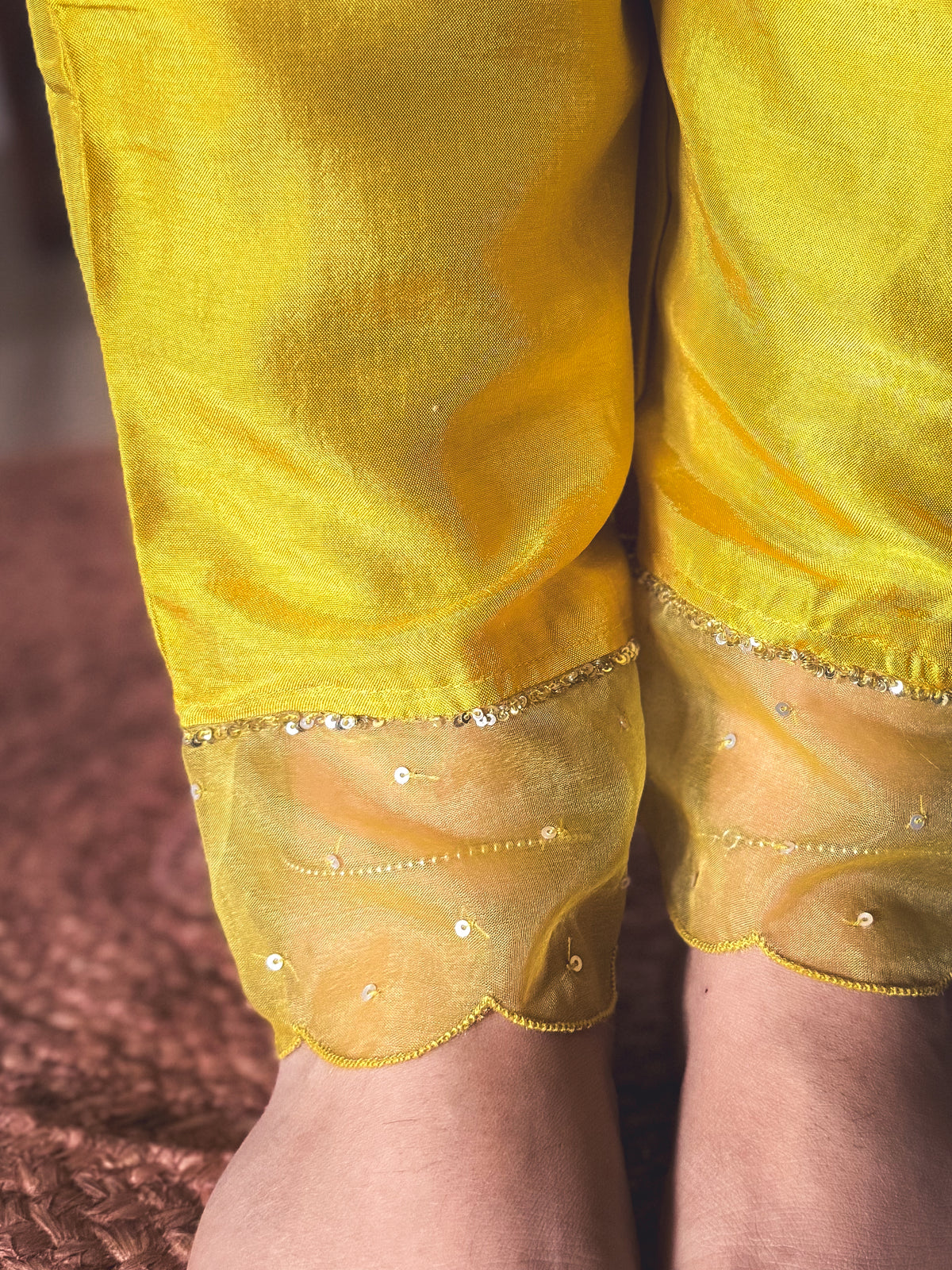 Mastani Mustard Gold Hand-Embroidered Kurta Set