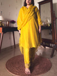 Load image into Gallery viewer, Mastani Mustard Gold Hand-Embroidered Kurta Set
