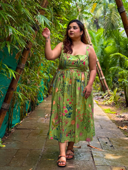 Parrot Midi Dress