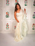 Load image into Gallery viewer, White Fooljhadi Sari Set
