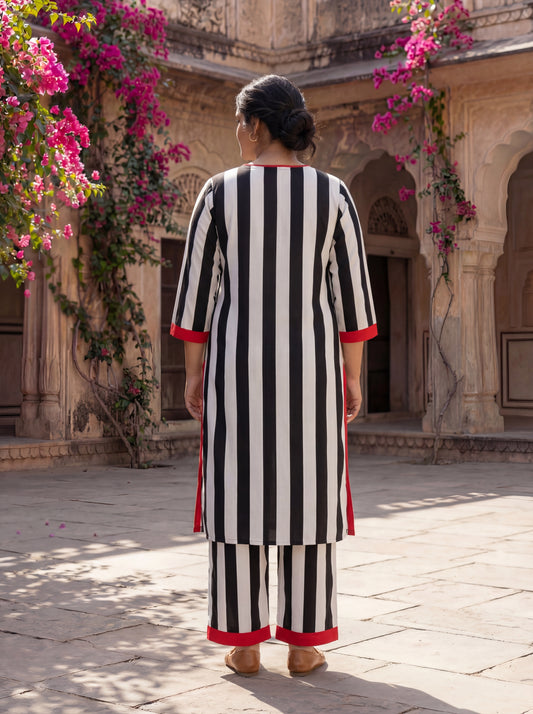 Black White Sundara Kurta Set