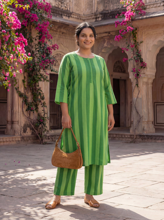 Green Sundara Kurta Set