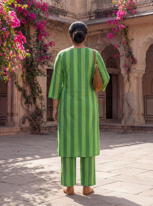 Green Sundara Kurta Set