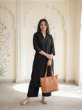 Load image into Gallery viewer, Black Reva Kurta Set
